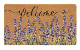 FGSS Lavender Welcome Doormat with lavender motif at front door increases curb appeal and warmth.