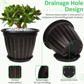 FGstyle four-pack tall planters in black suit indoor or outdoor settings.