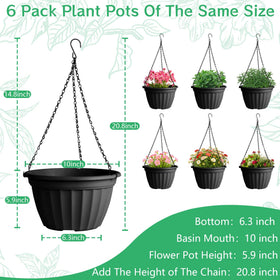 FGstyle hanging planters include durable metal chains for secure mounting