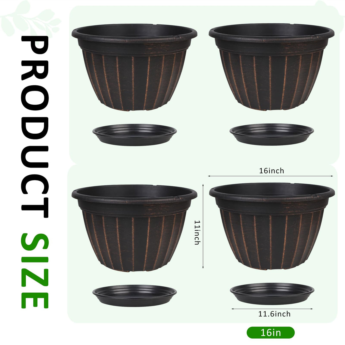 FGstyle planters ideal for herbs and flowering plants on patios or desks.