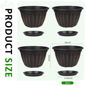 FGstyle planters ideal for herbs and flowering plants on patios or desks.