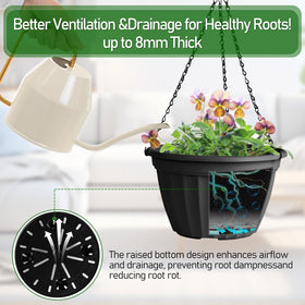 FGstyle plastic hanging baskets in black and white for versatile spaces