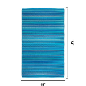 FH Home Havana turquoise rug 4x6 ft fits balcony spaces