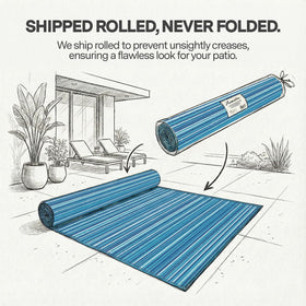 FH Home Outdoor Rug Fade-Resistant maintains color under sun exposure