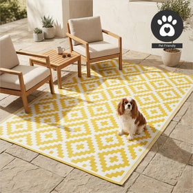 FH Home outdoor rug safe for kids and pets play areas.