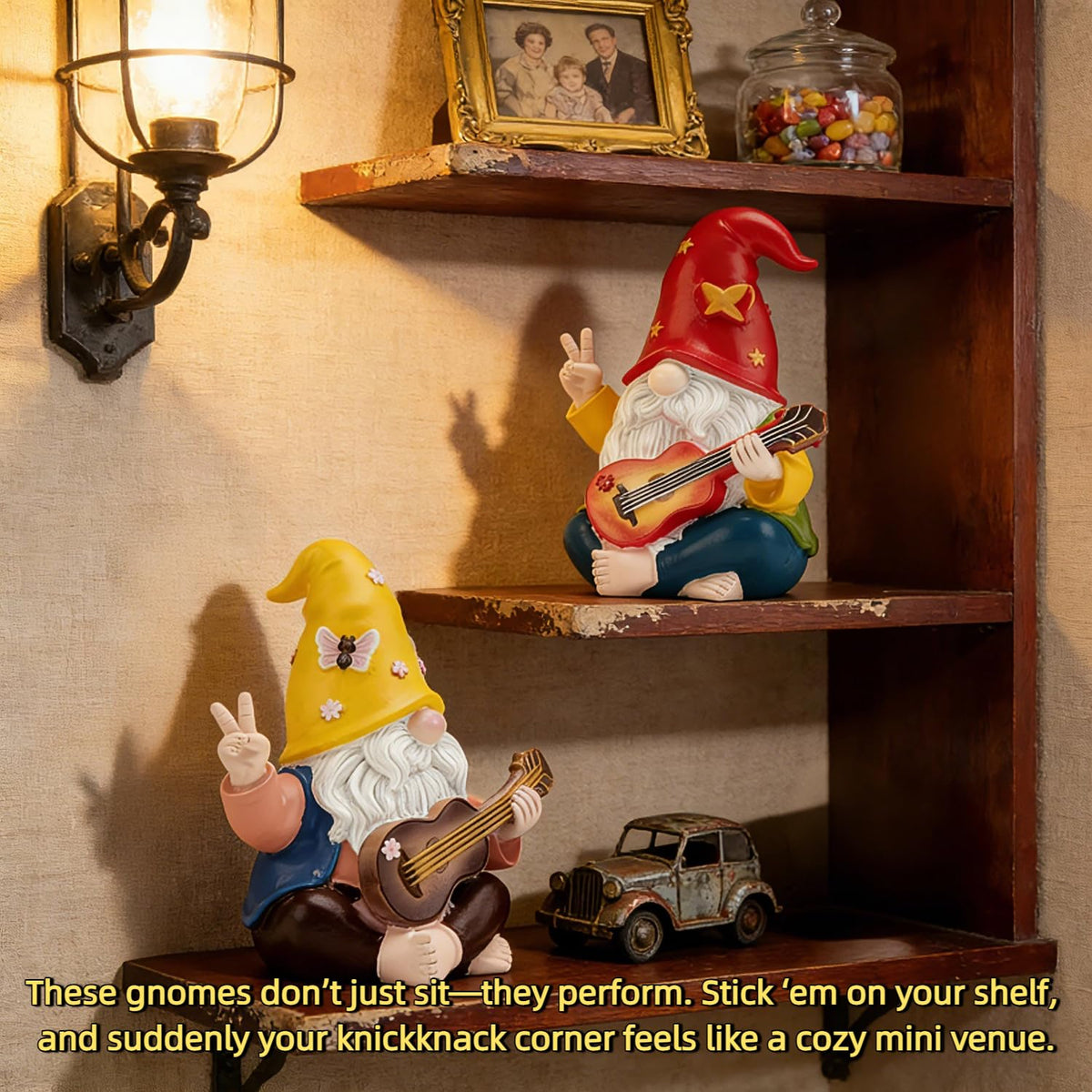 FHNQRQN all weather outdoor gnomes keep color in sun and rain