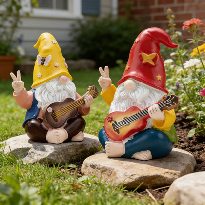 FHNQRQN funny gnomes band in the garden add whimsical curb appeal