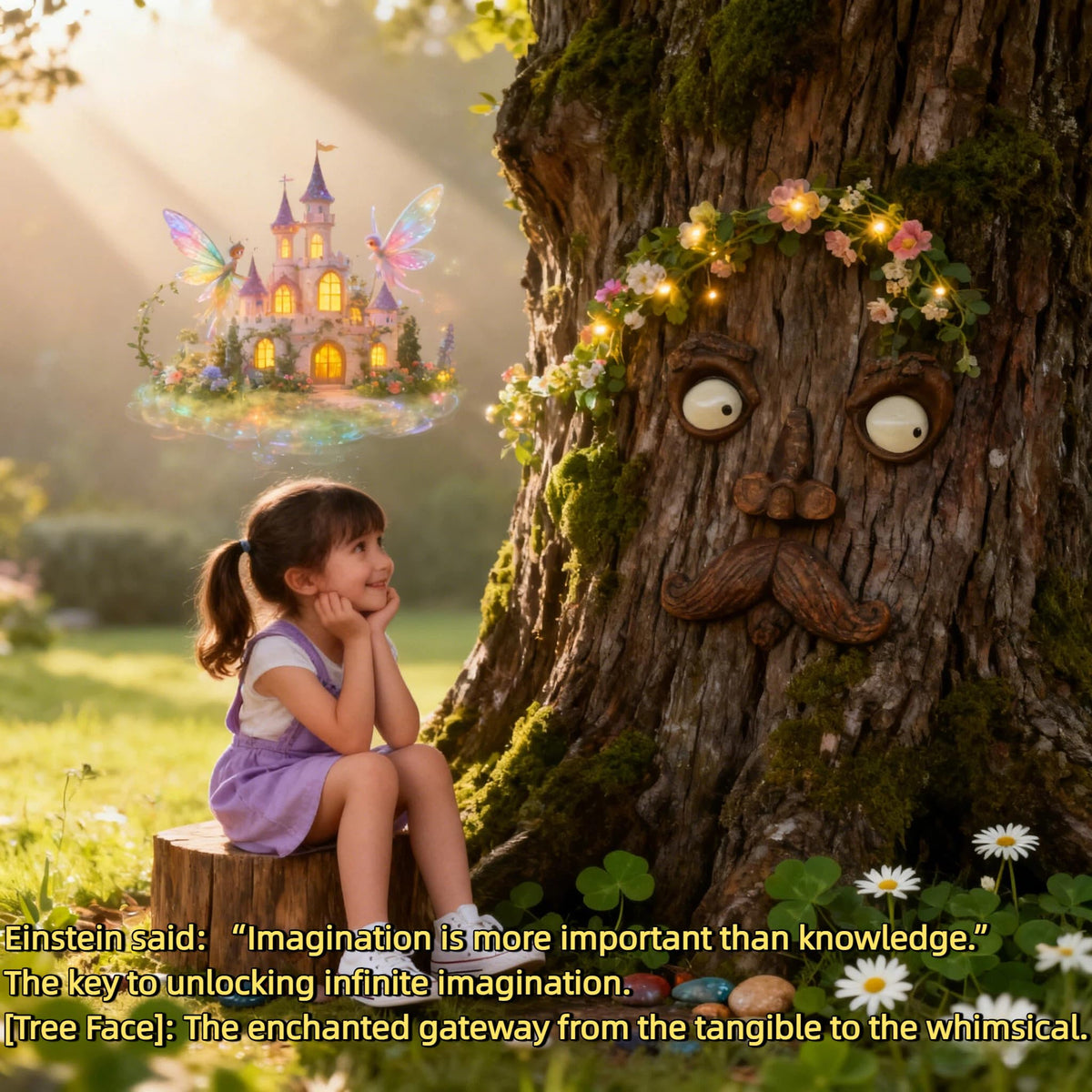 FHNQRQN tree face decor outdoor makes a thoughtful gift for gardening lovers.