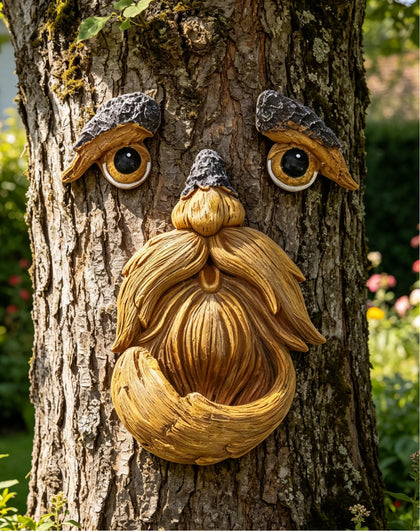 FHNQRQN tree faces outdoor decor enhances curb appeal with playful character.