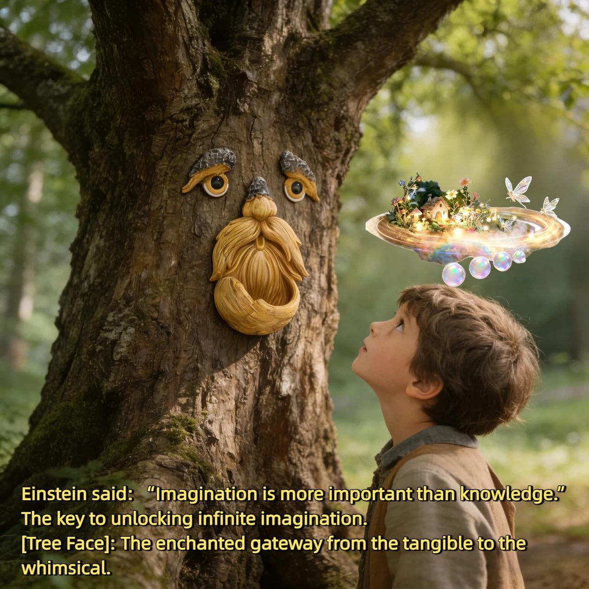 FHNQRQN tree faces outdoor decor creates neighborhood conversation starters.