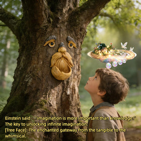 FHNQRQN tree faces outdoor decor creates neighborhood conversation starters.