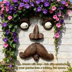 FHNQRQN weather-resistant tree face sculpture stands up to sun and rain.
