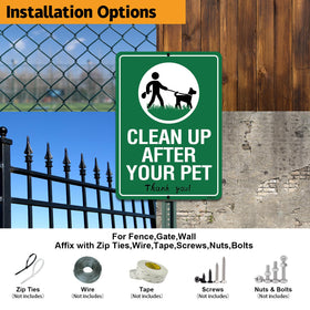 FHEGI 10x7 inch aluminum sign installed outdoors for clear visibility.