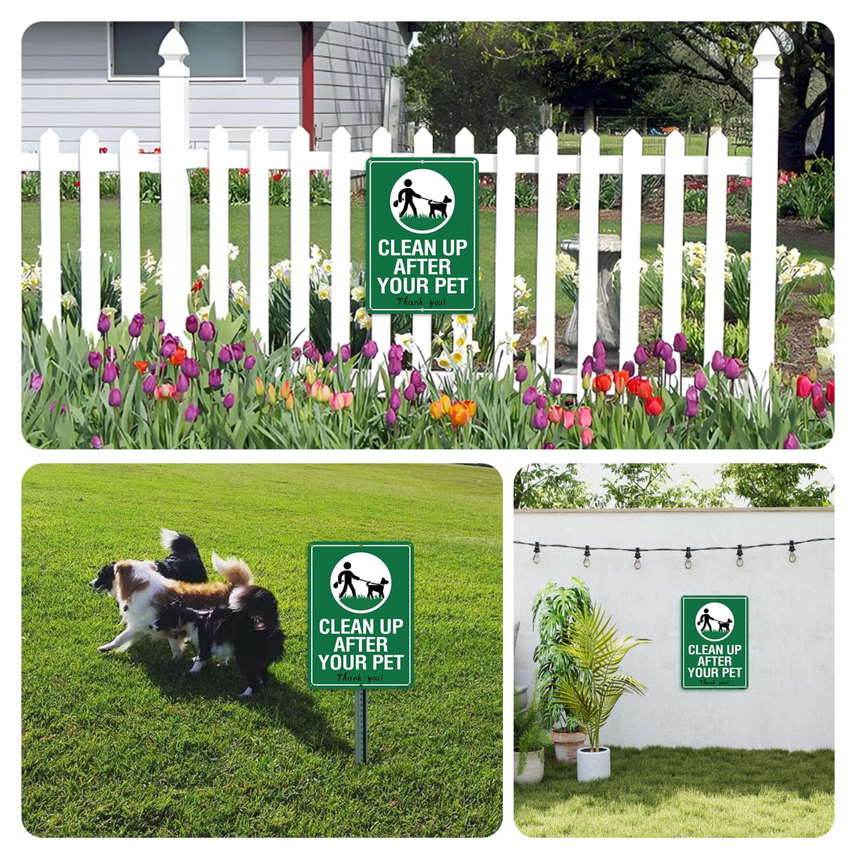 FHEGI 2-pack signs suitable for yard, fence, or door display.