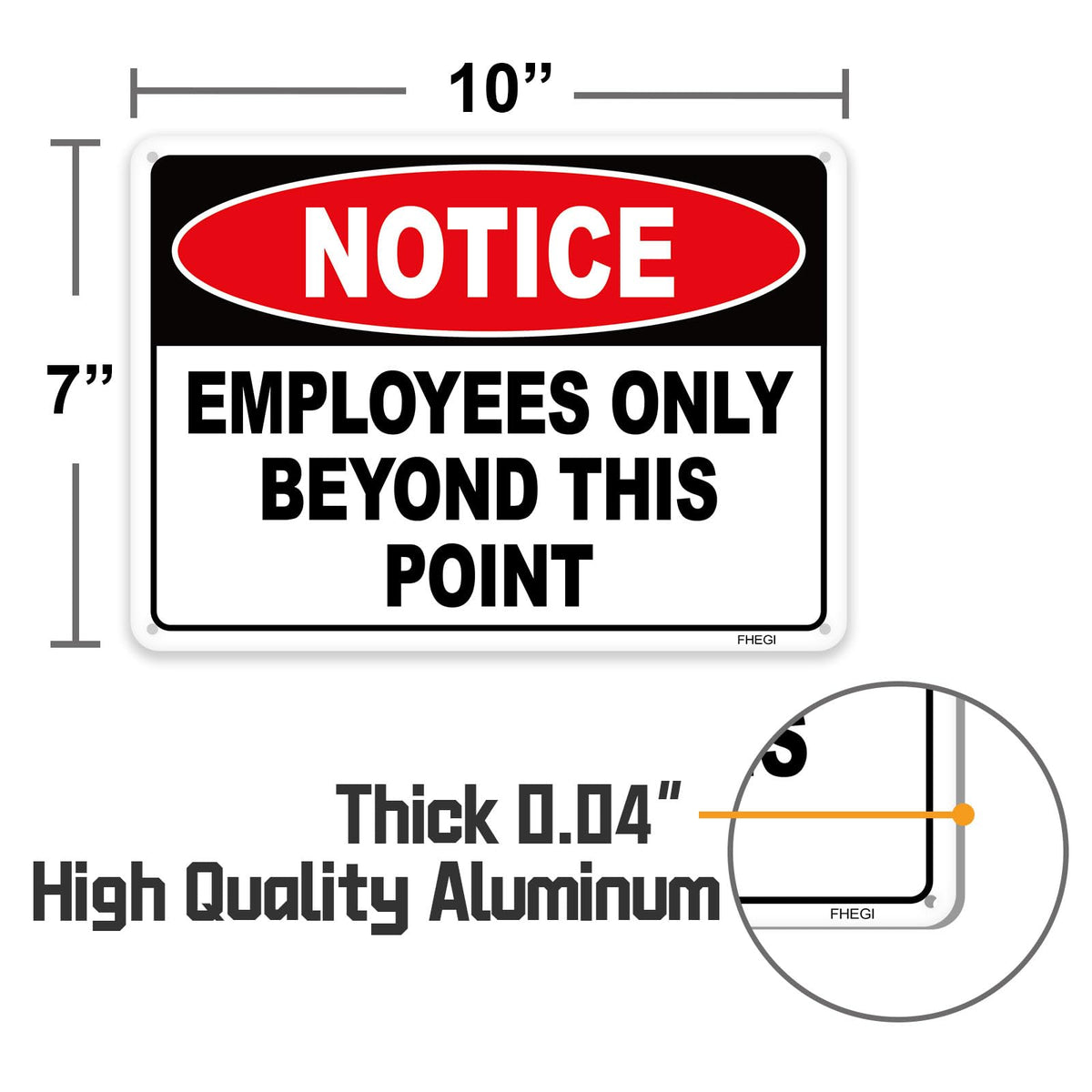 FHEGI two-sign-pack with pre-drilled holes enables quick outdoor installation.