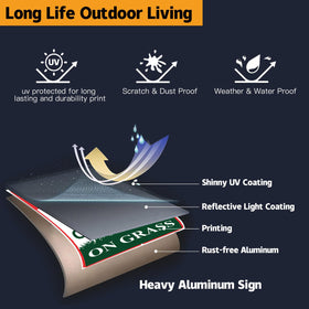 FHEGI Laminated protection sign resists weather and graffiti for long-lasting visibility.