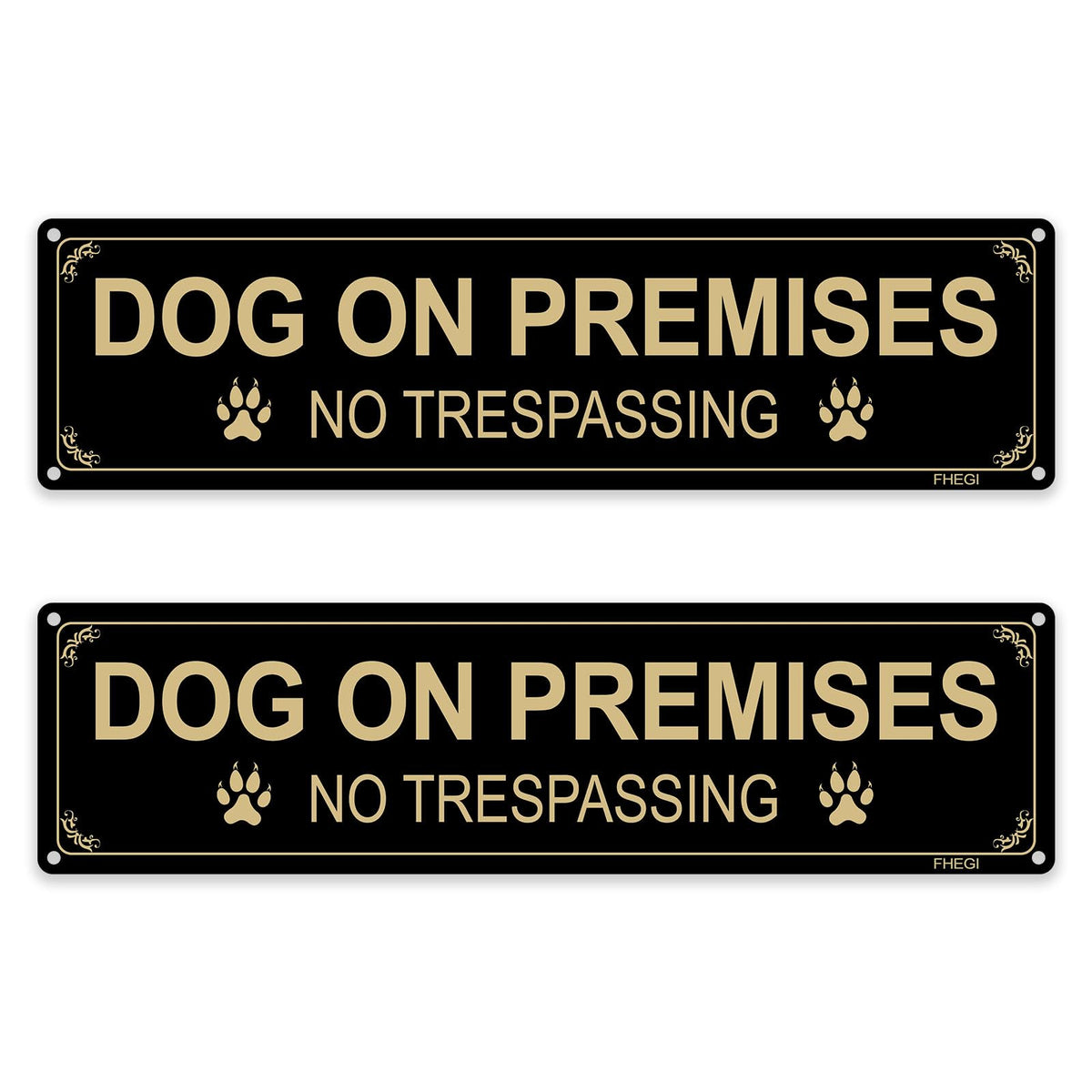 FHEGI No Trespassing sign on aluminum boosts property security and curb appeal.