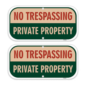 FHEGI No Trespassing sign 12x6 aluminum for clear outdoor visibility.