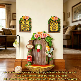 FHNQRQN Fairy Door easy installation for quick setup on a tree or wall.