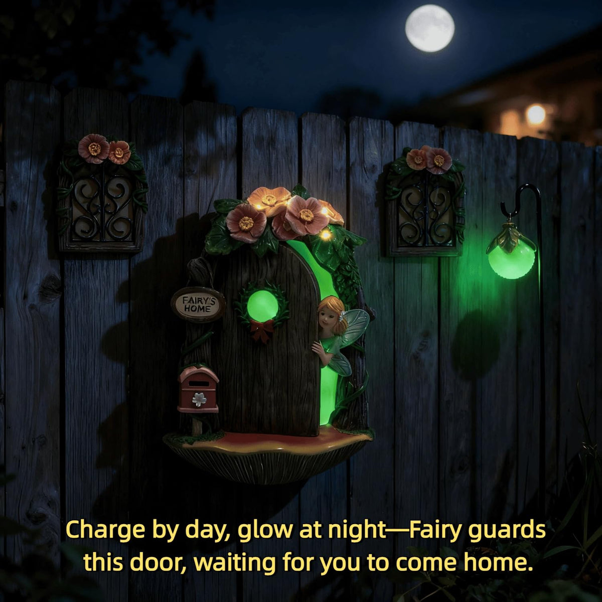 FHNQRQN Fairy Door resin-durable build withstands outdoor weather conditions.
