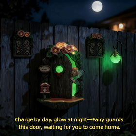 FHNQRQN Fairy Door resin-durable build withstands outdoor weather conditions.