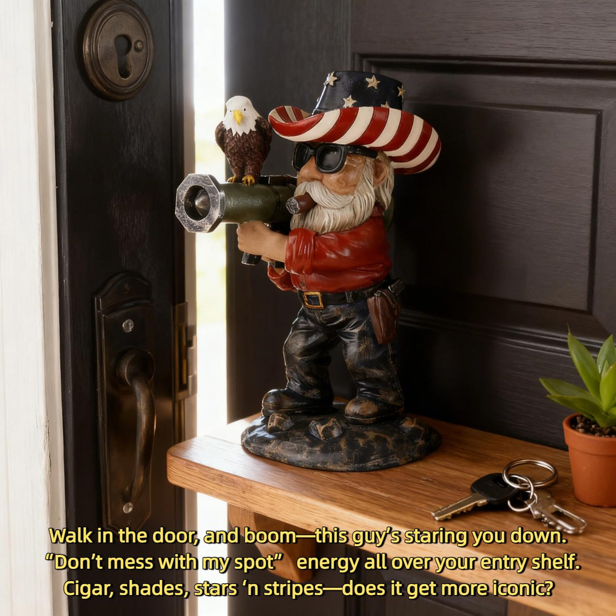 FHNQRQN second amendment gnome in office sparks conversation.