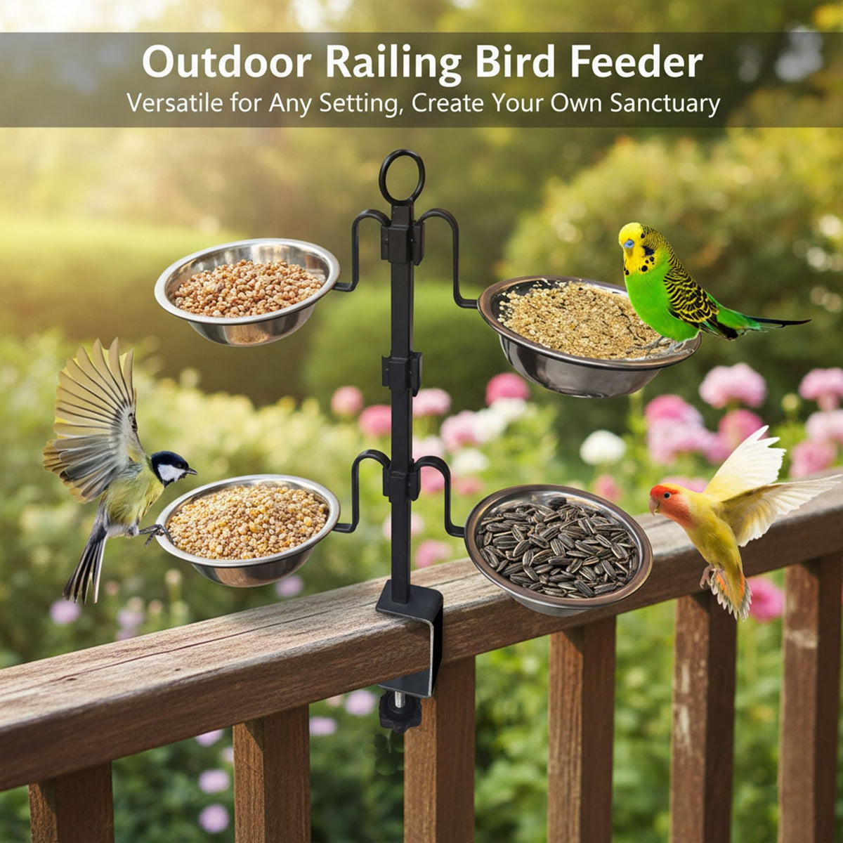 Fhryxxgy removable bird bath tray creates a welcoming splash zone for birds.