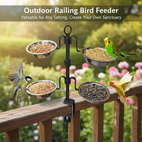 Fhryxxgy removable bird bath tray creates a welcoming splash zone for birds.