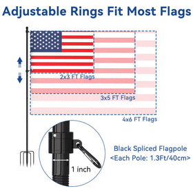 FIASON 360-degree rotation feature keeps flags untangled for easy viewing.