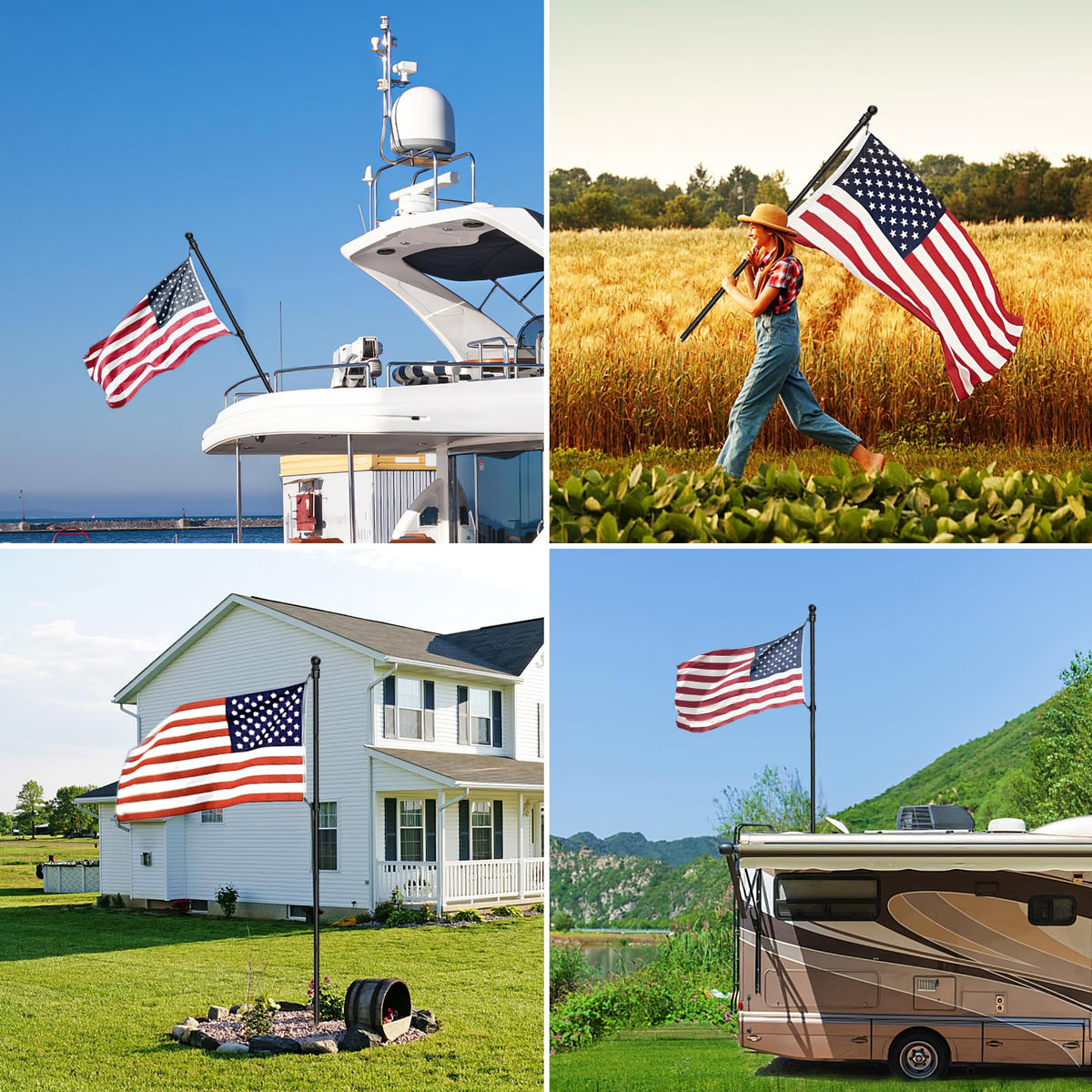 FIASON flag kit includes everything needed for easy outdoor setup