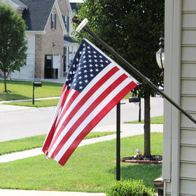 FIASON solar flag pole light ideal for 5-10 ft flagpoles and nighttime display.