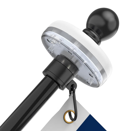 FIASON solar flag pole light installation guide for easy 1-inch pole mounting.