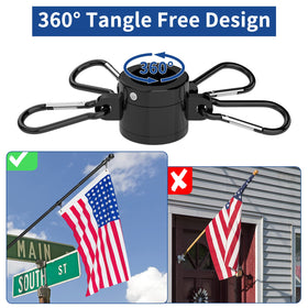 FIASON upgraded bracket provides a secure, stable flag mounting.