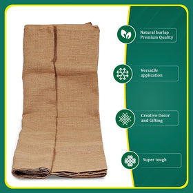 FIBEUSION Burlap Frost Protection Cover shown over plants in cool weather.