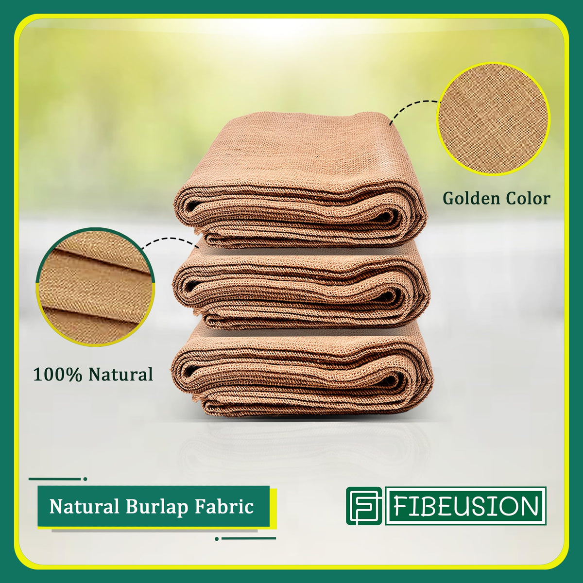FIBEUSION Burlap Tree Protector wrap around a young tree for protection.