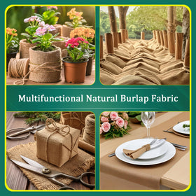 FIBEUSION Burlap Wedding Decor idea with rustic runner style.