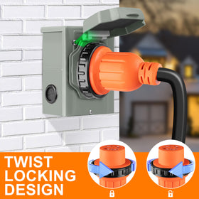 Ficstar waterproof twist lock cord designed for wet conditions