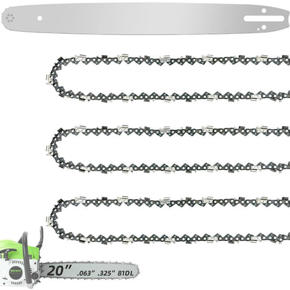 Fifchall 20 inch bar and chain combo for STIHL smooth cutting visuals