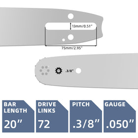 Fifchall triple-chain and bar set for quick tool setup.