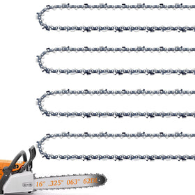 Fifchall 16-inch STIHL chain in four-pack for smooth cutting and reliability.