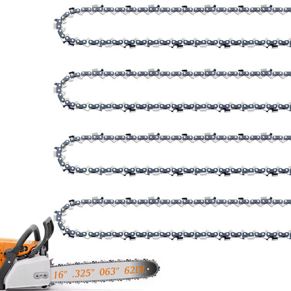 Fifchall 16-inch STIHL chain in four-pack for smooth cutting and reliability.