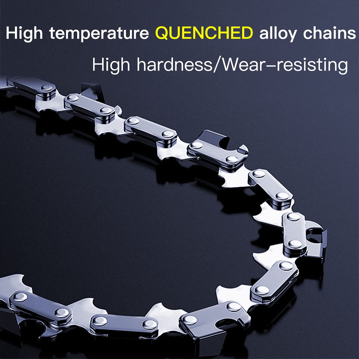 FIFCHALL 6inch mini chain teeth close-up highlighting pointed wear-resistant teeth
