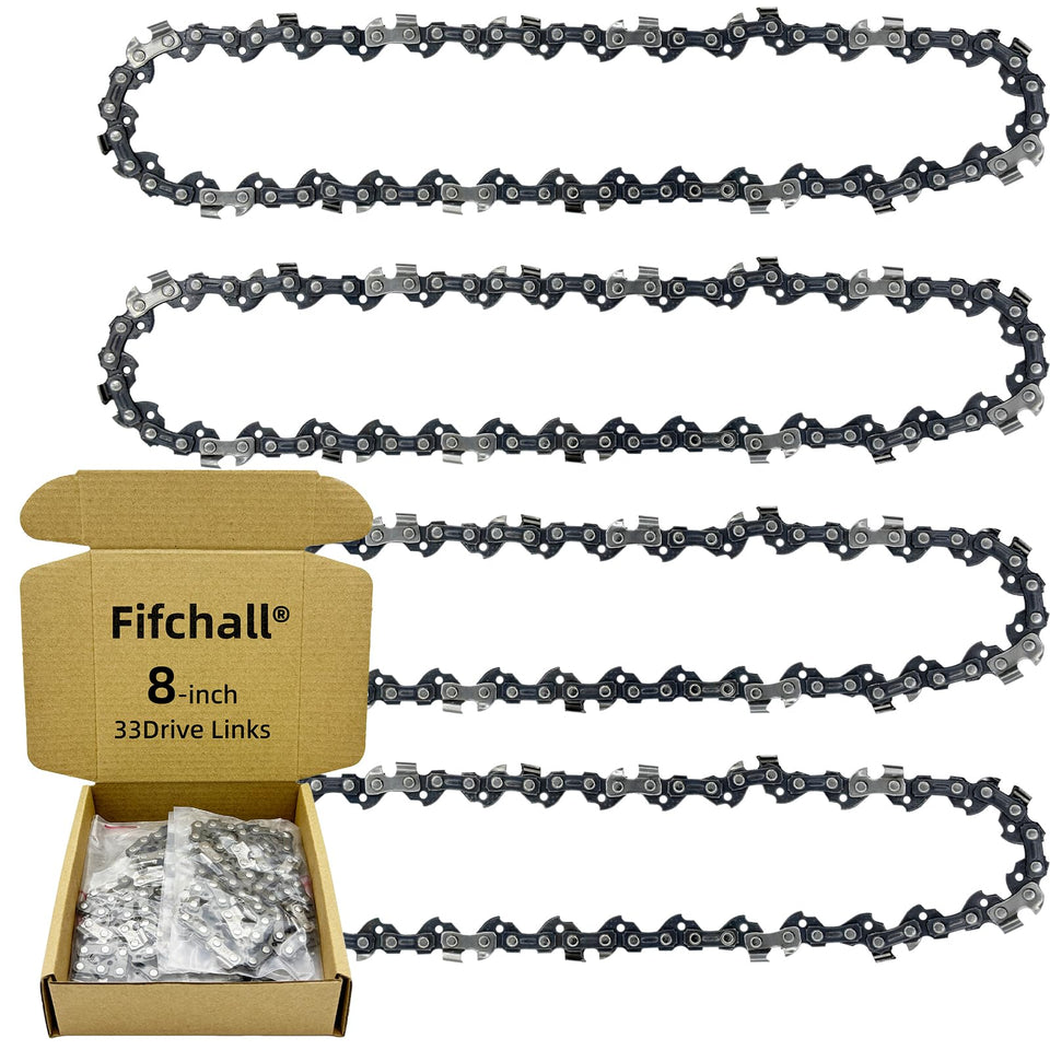 Fifchall 8-inch chain close-up for 3/8 LP pitch and precise cuts