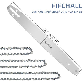 Fifchall German steel full-chisel chain for durable cutting.
