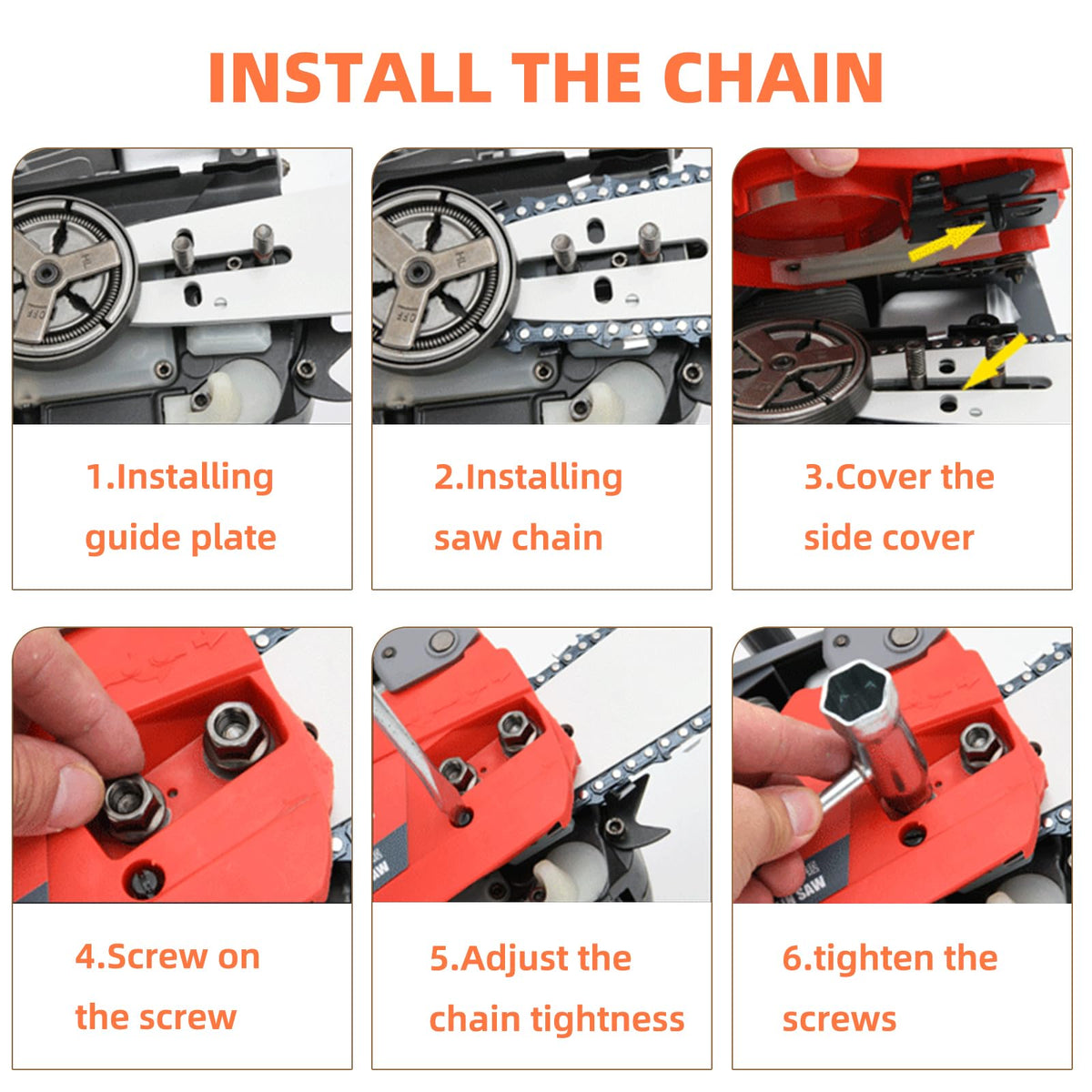 Fifchall premium German steel 16-inch chainsaw chain for durability.