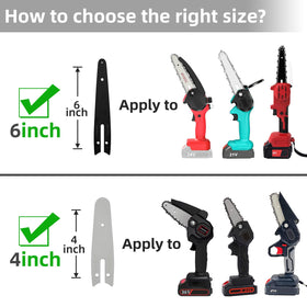FIFCHALL replacement chains for 4-inch mini chainsaws fit popular models