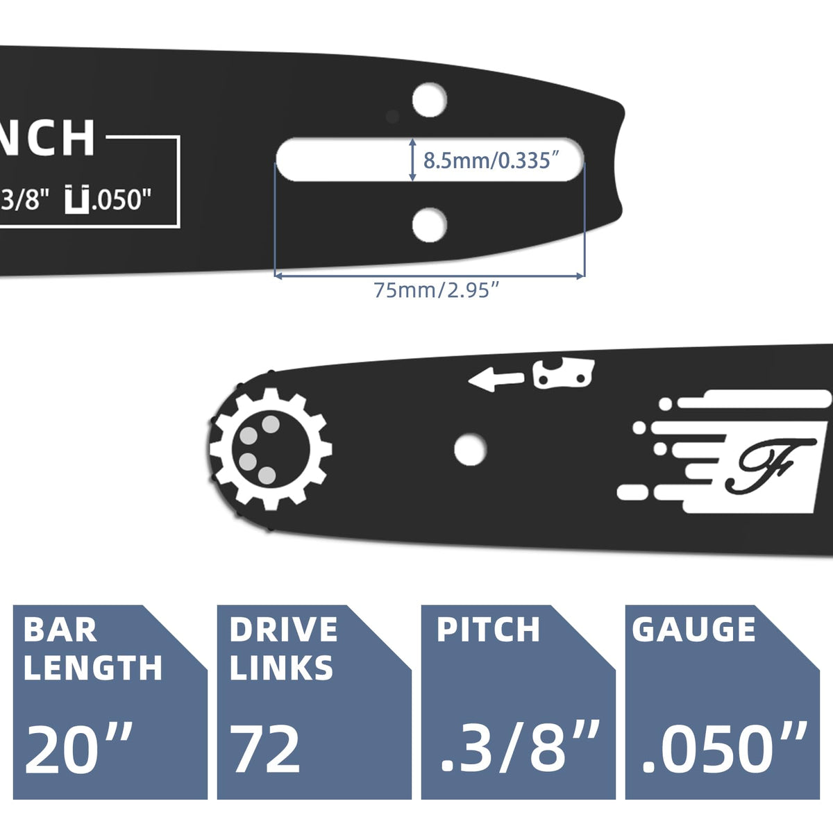 Fifchall three-pack chains for Husqvarna provide ready replacements