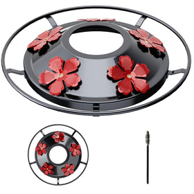 FIGEPO metal cover for hummingbird base—top view highlights secure, rust-resistant protection.
