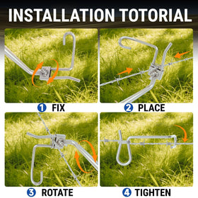 Fijaru serrated jaws prevent slipping during fence tensioning in wind.