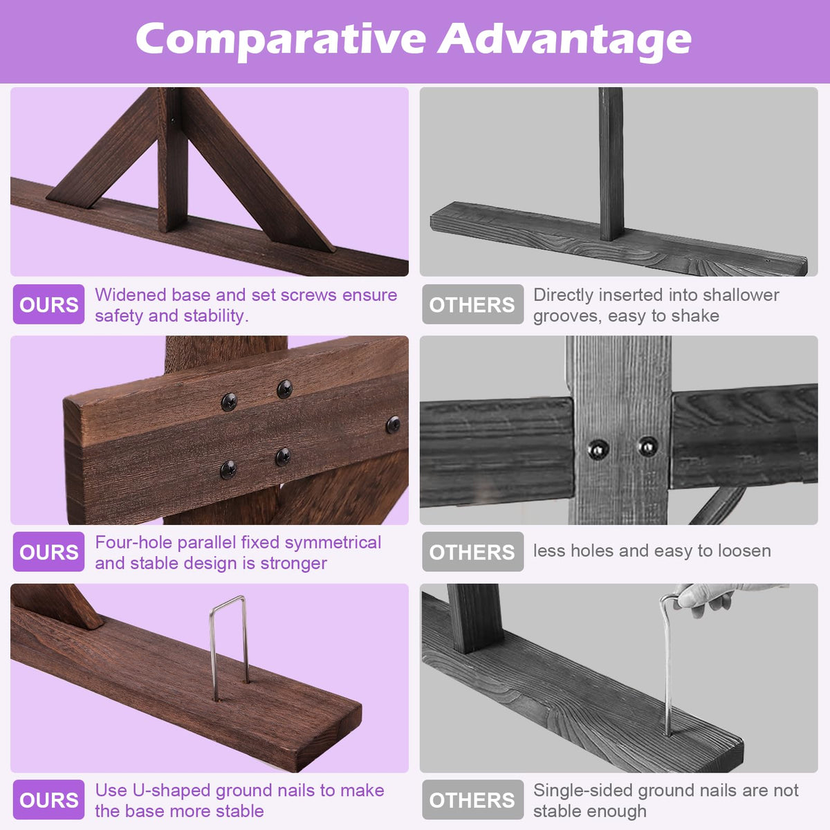 Fikowo wooden arch is easy to assemble with included instructions.